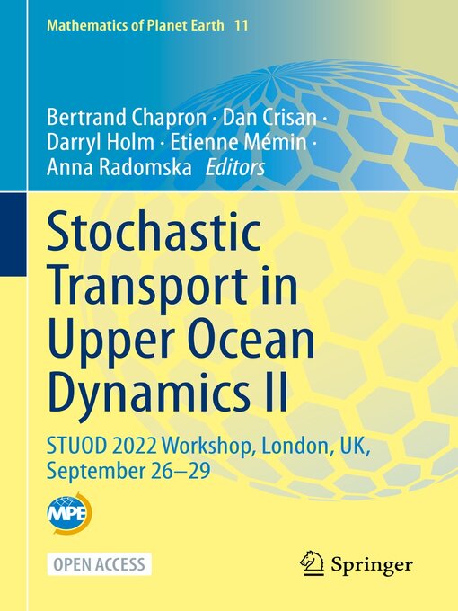 Title details for Stochastic Transport in Upper Ocean Dynamics II by Bertrand Chapron - Available